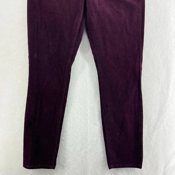 Banana Republic Corduroy Jeans Womens Sz 26P Purple Skinny Fit Low-Rise Stretch - Picture 7 of 12